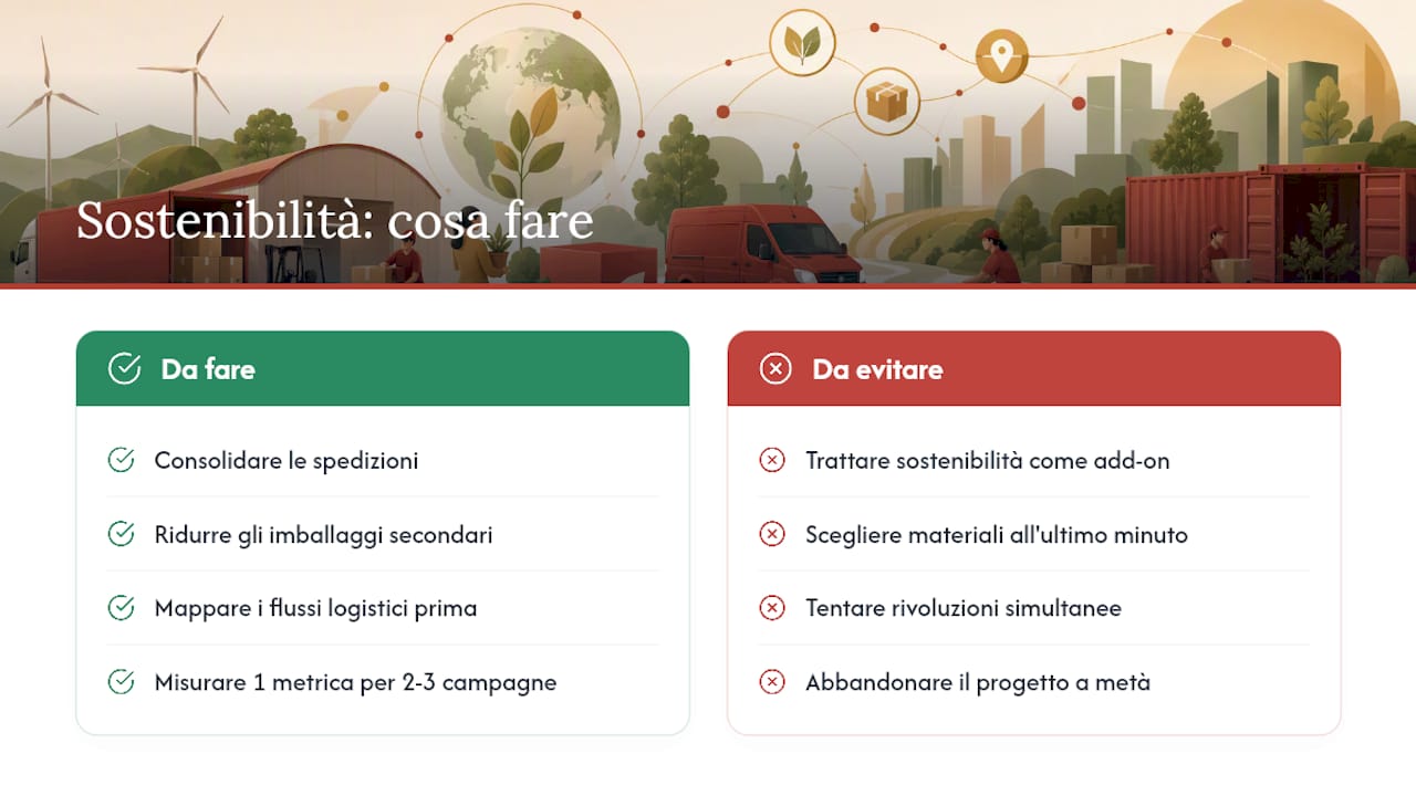 Perché la sostenibilità logistica non è un costo aggiuntivo — overview diagram