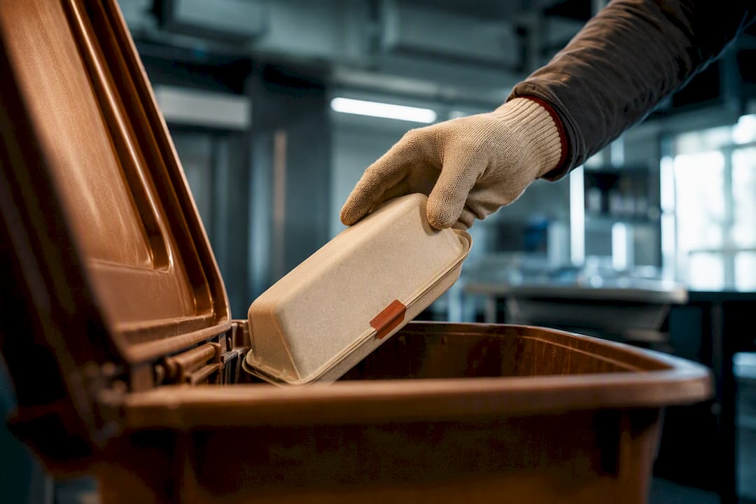 Confezione compostabile da smaltire nell'organico